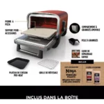 Four à pizza électrique NINJA Woodfire OO101EU orange inox, 1 pizza 30 cm, préchauffage 15 min, jusqu'à 370°C – Image 13