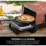 Four à pizza électrique NINJA Woodfire OO101EU orange inox, 1 pizza 30 cm, préchauffage 15 min, jusqu'à 370°C – Image 3