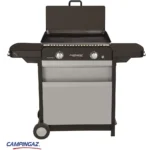 Plancha gaz CAMPINGAZ BLUE FLAME EXLD 2 brûleurs sur chariot, 60x40 cm