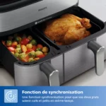 Airfryer PHILIPS Double Panier vapeur Série 5000 9,0L NA555/00 – Image 2