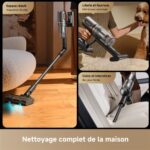 Aspirateur portatif sans fil Dreame R20 Slim puiance d aspiration de 24 000 Pa et 190 AW temoin de pouiere filtration HEPA broe anti emmelement nettoyage de tapis 90min (1)